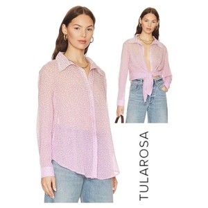 Tularosa‎ Collette Beach Shirt Pink Ombre Floral Women’s Small NWOT $138 MSRP